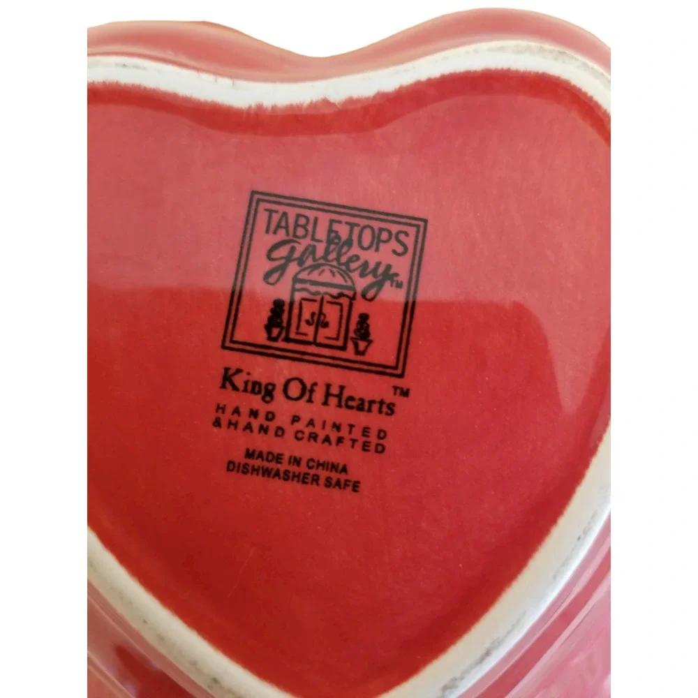 King of Hearts Tabletops Gallery Playing Cards Ceramic Snack Plates Set of 4
